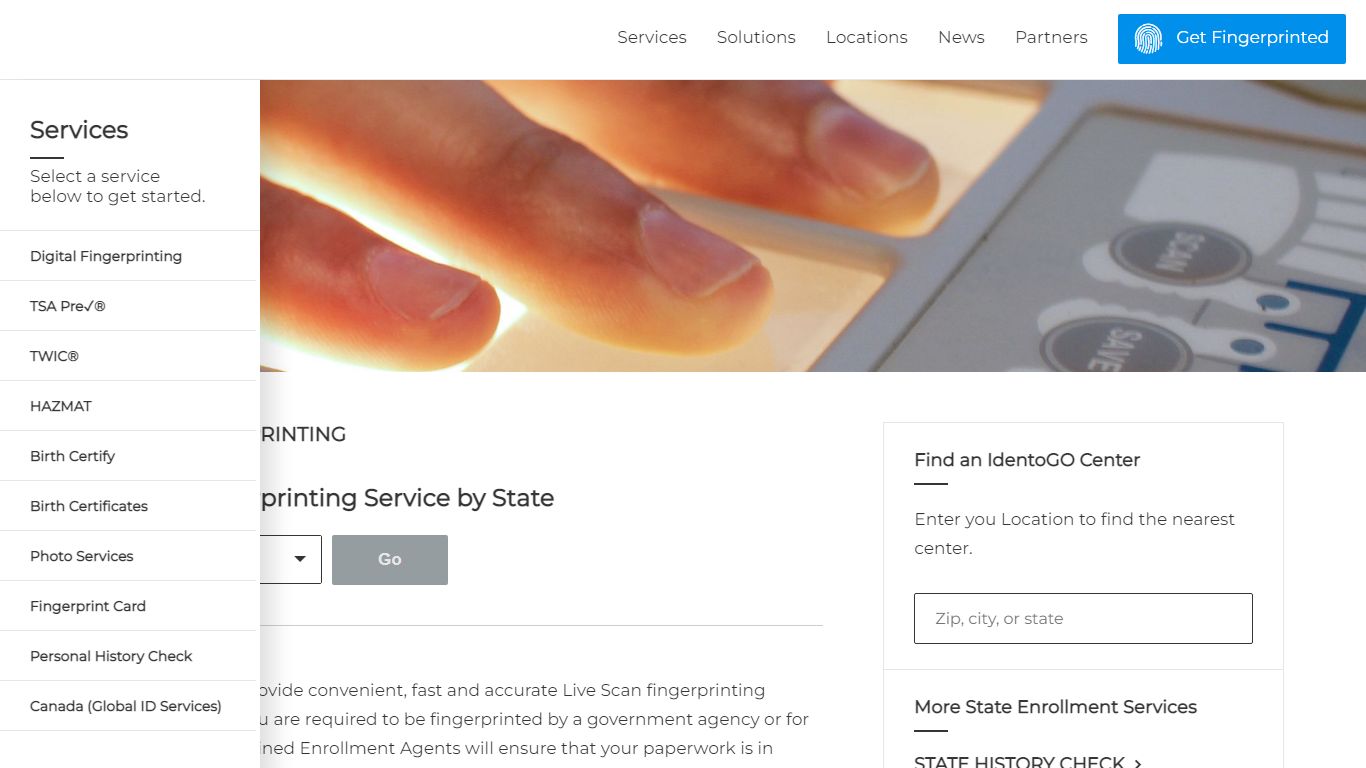 IdentoGO provides nationwide locations for live scan fingerprinting